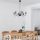Elegant Black & Antique Chandelier, Metal Body, 76 x 76 x 41 cm, Adjustable Height up to 129 cm, 6 x E14 Socket (Bulb Not Included), Perfect for American Traditional & Abstract Decor