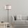 Modern Floor Lamp with Metal Body & Fabric Cap, Black & White, 40 x 40 x 156 cm | Stylish Design for Home, Hotel & Scandinavian Decor | E27 Socket, Max 40W, IP20 | Perfect for Any Room