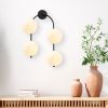 Modern Black Wall Lamp, MDF Body, 60 x 12 x 33 cm, E27 Socket (Max 40W), IP20, Pluggable, Laser-Cut Design, Stylish & Functional Lighting for Any Space