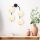 Modern Wall Lamp with Metal Body & Glass Cap, Black & Cream, 40 x 26 cm | Height: 62 cm, IP20, 4 x E14 Max 15W | Stylish Industrial & Scandinavian Design for Home & Office Lighting