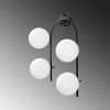 Modern Black Wall Lamp, MDF Body, 60 x 12 x 33 cm, E27 Socket (Max 40W), IP20, Pluggable, Laser-Cut Design, Stylish & Functional Lighting for Any Space