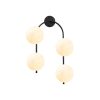 Modern Black Wall Lamp, MDF Body, 60 x 12 x 33 cm, E27 Socket (Max 40W), IP20, Pluggable, Laser-Cut Design, Stylish & Functional Lighting for Any Space