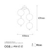 Modern Black Wall Lamp, MDF Body, 60 x 12 x 33 cm, E27 Socket (Max 40W), IP20, Pluggable, Laser-Cut Design, Stylish & Functional Lighting for Any Space