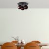 Modern Black Wall Lamp, MDF Body, 60 x 12 x 33 cm, E27 Socket (Max 40W), IP20, Pluggable, Laser-Cut Design, Stylish & Functional Lighting for Any Space