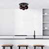 Modern Black Wall Lamp, MDF Body, 60 x 12 x 33 cm, E27 Socket (Max 40W), IP20, Pluggable, Laser-Cut Design, Stylish & Functional Lighting for Any Space