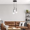 Modern Black Wall Lamp, MDF Body, 60 x 12 x 33 cm, E27 Socket (Max 40W), IP20, Pluggable, Laser-Cut Design, Stylish & Functional Lighting for Any Space