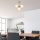 Elegant Vintage Chandelier, Metal Body with Glass Cap, 43 x 43 x 47 cm | 4 x E14 Max 40W, Copper Finish | Perfect for Modern Glam & Scandinavian Decor, Stylish Lighting for Home & Office