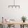 Stylish Industrial Chandelier, Adjustable Height 70 x 15 x 43-87 cm, Black & Antique Finish, Metal Body with Glass Caps, 4 x E14 Max 40W, Perfect for Modern Scandinavian & Novelty Decor