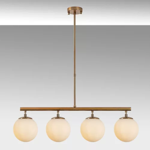 Elegant vintage chandelier, adjustable height 70 x 15 x 43-87 cm, metal body and glass cap, 4 x E14 Max 40 W, copper finish, perfect for modern glam and Scandinavian decor, IP20 rating, stylish lighting solution