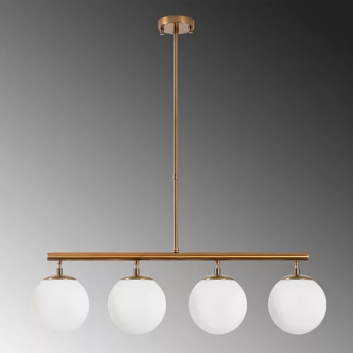 Elegant vintage chandelier, adjustable height 70 x 15 x 43-87 cm, metal body and glass cap, 4 x E14 Max 40 W, copper finish, perfect for modern glam and Scandinavian decor, IP20 rating, stylish lighting solution