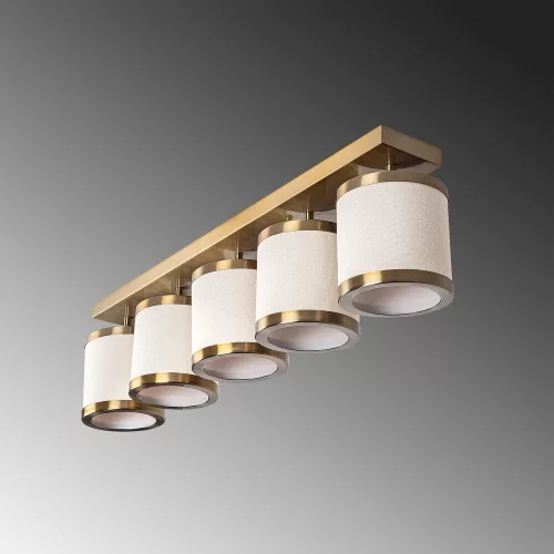 Elegant vintage chandelier, metal body, 84 x 15 x 21 cm | 5 x E27 sockets (max. 40 W) | Stylish Glam Design for Home Decor | IP20 rated, perfect for living room and dining room, bulb not included