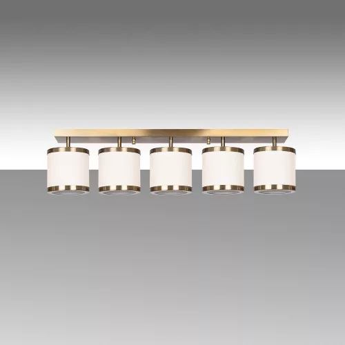 Elegant vintage chandelier, metal body, 84 x 15 x 21 cm | 5 x E27 sockets (max. 40 W) | Stylish Glam Design for Home Decor | IP20 rated, perfect for living room and dining room, bulb not included