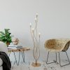 Elegant Floor Lamp with Metal Body, Gold Finish, 35 x 35 x 155 cm | 5 x E14 Socket, Max 40W | Stylish Copper Design, Perfect for Modern Living Rooms & Bedrooms, IP20 Rated, 200 cm Cable Length