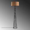 Elegant Floor Lamp with Metal Body, Brown Finish, 50 cm Width x 175 cm Height | IP20, E27 Socket (Max 40W), 200 cm Cable, On/Off Switch | Perfect for Living Room, Bedroom & Modern Decor