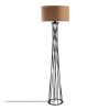 Elegant Floor Lamp with Metal Body, Brown Finish, 50 cm Width x 175 cm Height | IP20, E27 Socket (Max 40W), 200 cm Cable, On/Off Switch | Perfect for Living Room, Bedroom & Modern Decor