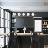 Modern Black Wall Lamp, MDF Body, 60 x 12 x 33 cm, E27 Socket (Max 40W), IP20, Pluggable, Laser-Cut Design, Stylish & Functional Lighting for Any Space