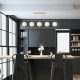 Modern Black Wall Lamp, MDF Body, 60 x 12 x 33 cm, E27 Socket (Max 40W), IP20, Pluggable, Laser-Cut Design, Stylish & Functional Lighting for Any Space
