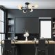 Modern Black Wall Lamp, MDF Body, 60 x 12 x 33 cm, E27 Socket (Max 40W), IP20, Pluggable, Laser-Cut Design, Stylish & Functional Lighting for Any Space