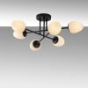 Modern Black Wall Lamp, MDF Body, 60 x 12 x 33 cm, E27 Socket (Max 40W), IP20, Pluggable, Laser-Cut Design, Stylish & Functional Lighting for Any Space