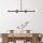 Modern Industrial Chandelier, Adjustable Height, Black & Antique Finish, 110 x 40 x 35-66 cm | Metal Body, Glass Cap, 6 x E14 Sockets (Max 40W) | Perfect for Scandinavian & Novelty Decor
