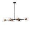 Modern Black Wall Lamp, MDF Body, 60 x 12 x 33 cm, E27 Socket (Max 40W), IP20, Pluggable, Laser-Cut Design, Stylish & Functional Lighting for Any Space