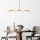 Elegant Vintage Chandelier, Adjustable Height 110 x 40 x 35-66 cm, Metal Body with Glass Cap, 6 x E14 Sockets, Copper Finish, Perfect for Modern Glam & Scandinavian Decor, IP20 Rated