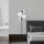 Modern Floor Lamp with Metal Body & Glass Caps (4 Pieces), Black & White, 33 x 33 x 162 cm | IP20, 200 cm Cable, E14 Socket, Stylish Industrial & Scandinavian Design for Home & Office