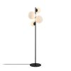 Modern Floor Lamp with Metal Body & Glass Caps (4 Pieces), Black & White, 33 x 33 x 162 cm | IP20, 200 cm Cable, E14 Socket, Stylish Industrial & Scandinavian Design for Home & Office