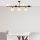 Modern Black Chandelier, 113 x 40 x 46 cm | Metal Body with Glass Cap, 7 x E14 Sockets (Max 40W) | Industrial & Scandinavian Design, Perfect for Home & Office Lighting, IP20 Rated