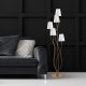 Modern Black Wall Lamp, MDF Body, 60 x 12 x 33 cm, E27 Socket (Max 40W), IP20, Pluggable, Laser-Cut Design, Stylish & Functional Lighting for Any Space