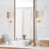 Modern Gold Wall Lamp, 12 x 21 x 32 cm, Metal Body, E27 Socket, Max 40W, Double Insulated Cable, IP20, Stylish Scandinavian Design for Home & Office, Elegant Novelty Lighting Fixture