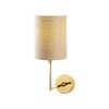 Modern Gold Wall Lamp, 12 x 21 x 32 cm, Metal Body, E27 Socket, Max 40W, Double Insulated Cable, IP20, Stylish Scandinavian Design for Home & Office, Elegant Novelty Lighting Fixture