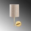 Modern Gold Wall Lamp, 12 x 21 x 32 cm, Metal Body, E27 Socket, Max 40W, Double Insulated Cable, IP20, Stylish Scandinavian Design for Home & Office, Elegant Novelty Lighting Fixture