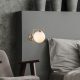 Modern Wall Lamp with Metal Body & Glass Cap, Antique Finish, 15 x 28 x 23 cm | Max 40W, E14 Socket, Double Insulated, IP20 | Perfect for Glam, Scandinavian, & Hotel Decor