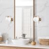 Modern Wall Lamp with Metal Body & Glass Cap, Antique Finish, 15 x 28 x 23 cm | Max 40W, E14 Socket, Double Insulated, IP20 | Perfect for Glam, Scandinavian, & Hotel Decor