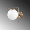 Modern Wall Lamp with Metal Body & Glass Cap, Antique Finish, 15 x 28 x 23 cm | Max 40W, E14 Socket, Double Insulated, IP20 | Perfect for Glam, Scandinavian, & Hotel Decor