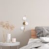 Modern Wall Lamp with Metal Body & Glass Cap, Antique Finish, 23 x 19 x 55 cm | 3 x G9 Socket (Max 10W) | Double Insulated, IP20 Rated | Perfect for Glam & Scandinavian Decor