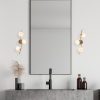 Modern Wall Lamp with Metal Body & Glass Cap, Antique Finish, 23 x 19 x 55 cm | 3 x G9 Socket (Max 10W) | Double Insulated, IP20 Rated | Perfect for Glam & Scandinavian Decor