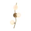 Modern Wall Lamp with Metal Body & Glass Cap, Antique Finish, 23 x 19 x 55 cm | 3 x G9 Socket (Max 10W) | Double Insulated, IP20 Rated | Perfect for Glam & Scandinavian Decor