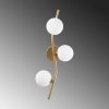Modern Wall Lamp with Metal Body & Glass Cap, Antique Finish, 23 x 19 x 55 cm | 3 x G9 Socket (Max 10W) | Double Insulated, IP20 Rated | Perfect for Glam & Scandinavian Decor