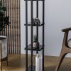 Modern Black Wall Lamp, MDF Body, 60 x 12 x 33 cm, E27 Socket (Max 40W), IP20, Pluggable, Laser-Cut Design, Stylish & Functional Lighting for Any Space