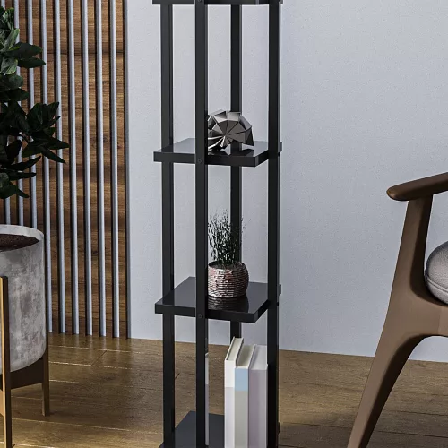 Stylish black floor lamp, metal housing, height 130 cm | Fabric cap, 25 x 25 cm Sole | E27 socket, max 40W | 200 cm Cable length | Elegant lighting for modern living rooms and bedrooms