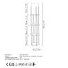 Modern Black Wall Lamp, MDF Body, 60 x 12 x 33 cm, E27 Socket (Max 40W), IP20, Pluggable, Laser-Cut Design, Stylish & Functional Lighting for Any Space