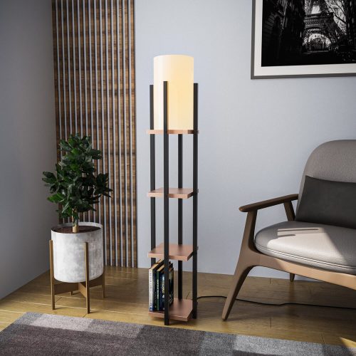 Modern Black Wall Lamp, MDF Body, 60 x 12 x 33 cm, E27 Socket (Max 40W), IP20, Pluggable, Laser-Cut Design, Stylish & Functional Lighting for Any Space