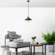 Industrial Scandinavian Chandelier, Black Metal Body, 32 x 32 cm, Height 78 cm, E27 Socket Max 40W, 90 cm Cable | Stylish Lighting for Modern Spaces