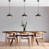 Industrial Scandinavian Chandelier, Black Metal Body, 32 x 32 cm, Height 78 cm, E27 Socket Max 40W, 90 cm Cable | Stylish Lighting for Modern Spaces