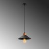 Industrial Scandinavian Chandelier, Black Metal Body, 32 x 32 cm, Height 78 cm, E27 Socket Max 40W, 90 cm Cable | Stylish Lighting for Modern Spaces