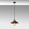 Industrial Scandinavian Chandelier, Black Metal Body, 32 x 32 cm, Height 78 cm, E27 Socket Max 40W, 90 cm Cable | Stylish Lighting for Modern Spaces