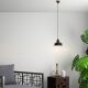 Industrial Scandinavian Chandelier, Black Metal Body, 32 x 32 cm, Height 78 cm, E27 Socket Max 40W, 90 cm Cable | Stylish Lighting for Modern Spaces