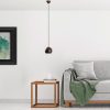 Industrial Scandinavian Chandelier, Black Metal Body, 32 x 32 cm, Height 78 cm, E27 Socket Max 40W, 90 cm Cable | Stylish Lighting for Modern Spaces